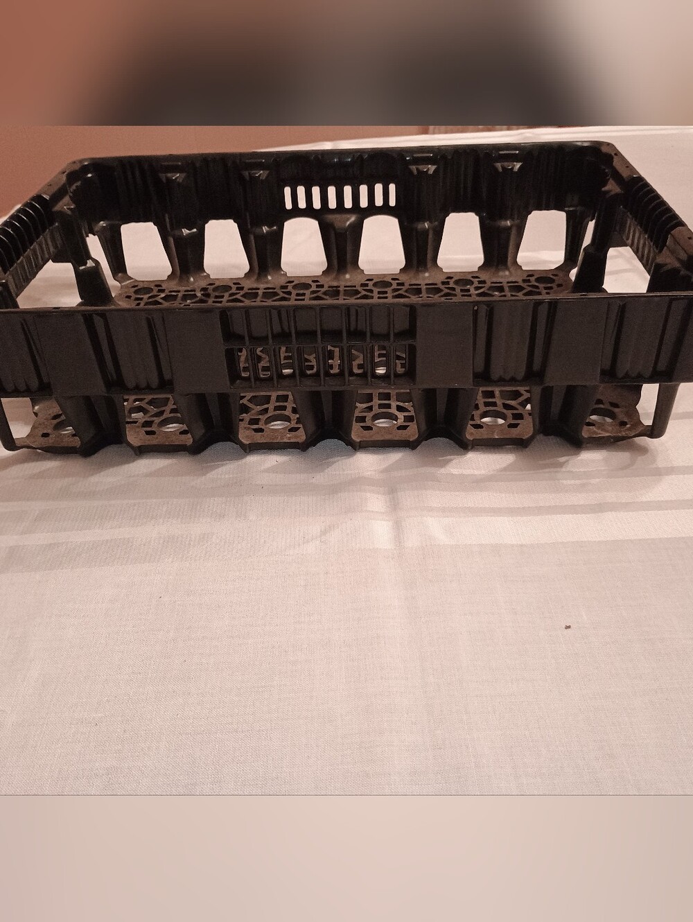 Vintage Coke Coca Cola Black Plastic Tray Drink Crate 18 1/2x 12 1/2 Norsemen
